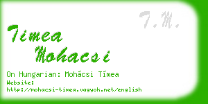 timea mohacsi business card